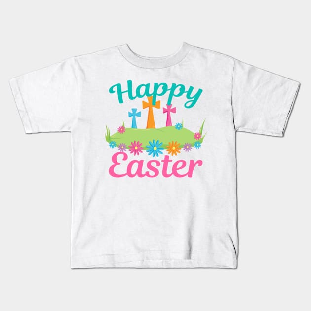 Happy Easter Kids T-Shirt by epiclovedesigns